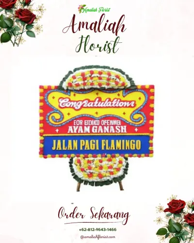 Bunga Papan Congratulation di Aula Polresta Palangkaraya